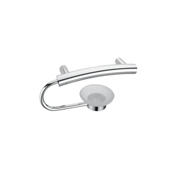 Soap dish with assist bar