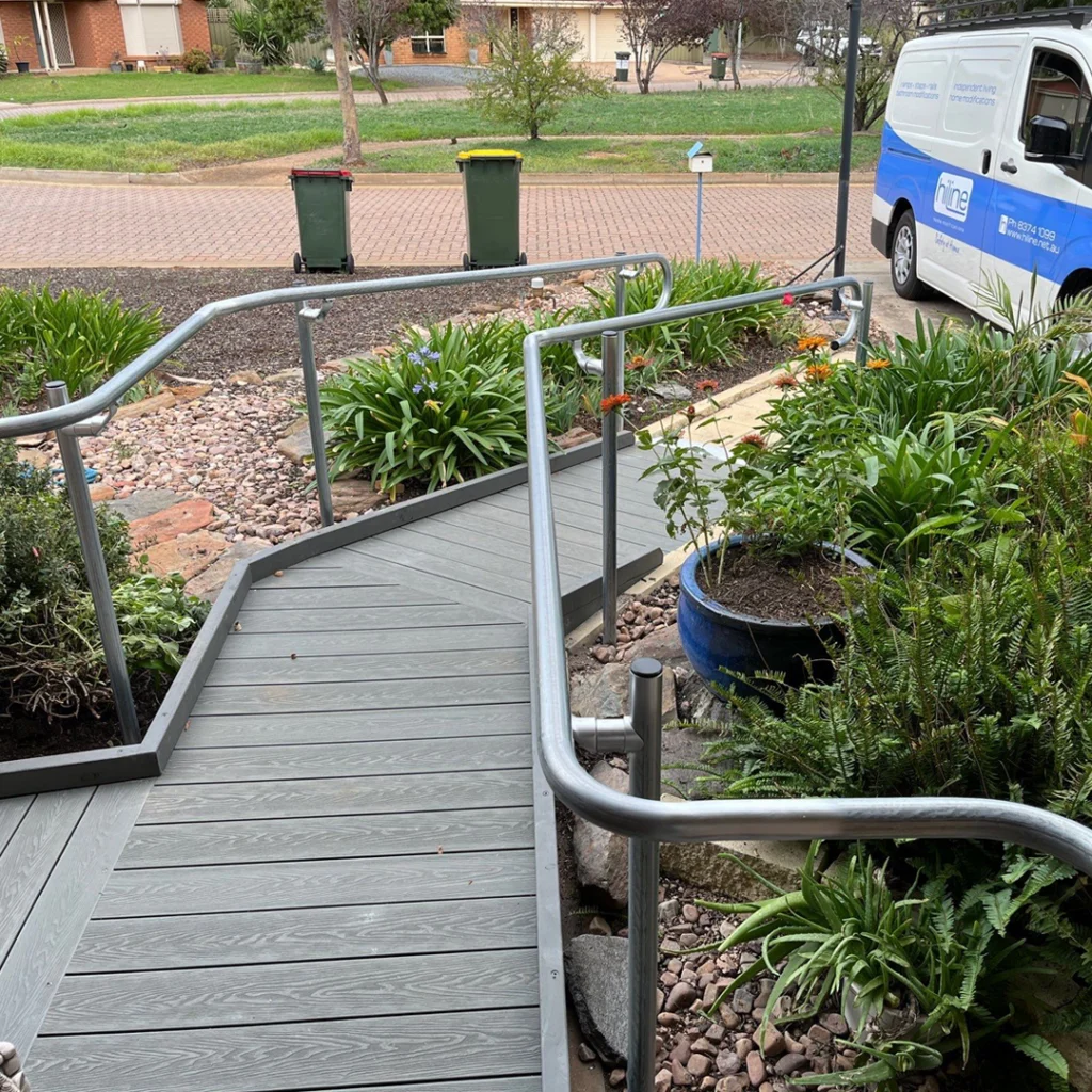 Hiline Home Modifications - Access ramp with bannister rail
