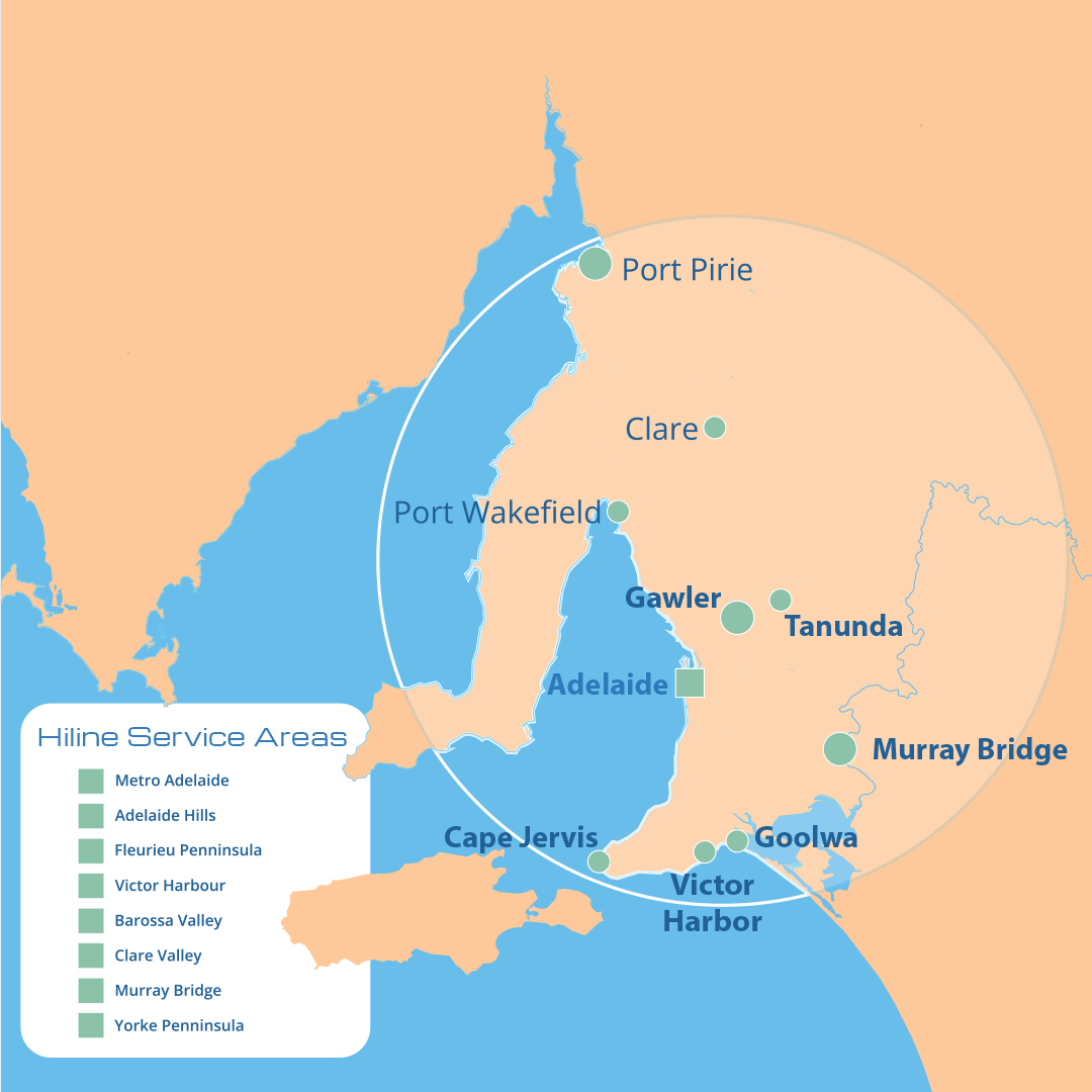 Hiline service map South Australia
